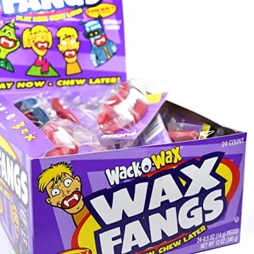 Wack-O-Wax Fangs 24-Count Cherry Flavor for Fun