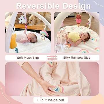 Baby Play Gym Mat - Sensory Toys for Newborns and Toddlers