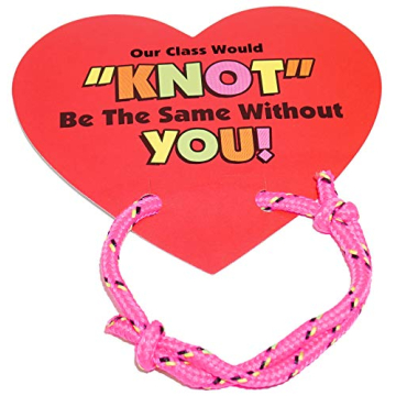 Cute Friendship Bracelets with Cards for Valentine's Day