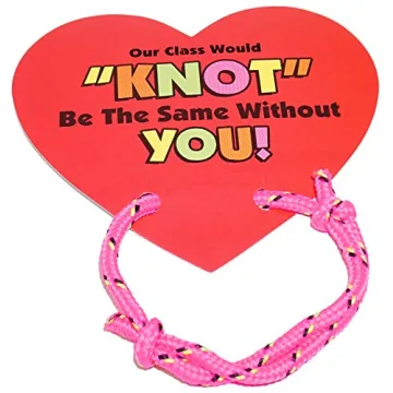 Cute Friendship Bracelets with Cards for Valentine's Day