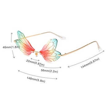 Vintage Dragonfly Wing Sunglasses UV400 Protection Unisex