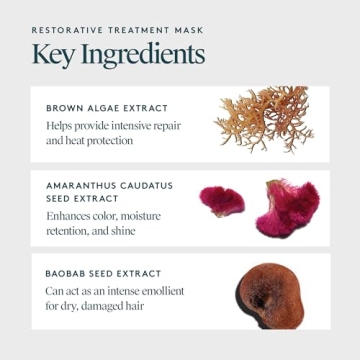 VIRTUE Restorative Hair Mask Treatment for Damaged Hair with Keratin and Baobab Seed Oil, Safe for All Hair Types, Color Safe