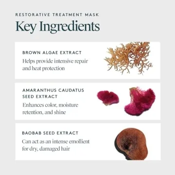 VIRTUE Restorative Hair Mask Treatment for Damaged Hair with Keratin and Baobab Seed Oil, Safe for All Hair Types, Color Safe