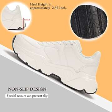 Stylish BELOS Women's Platform Chunky Sneakers for Comfort