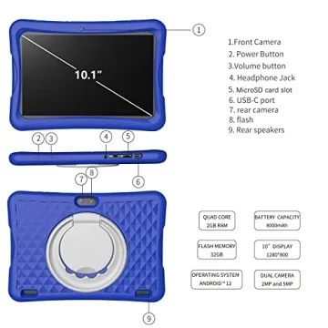 JREN Kids Tablet - 10" IPS HD Display & Parental Controls