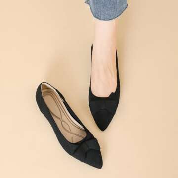 AHZEHRSE Women's Comfortable Ballet Flats for Effortless Style