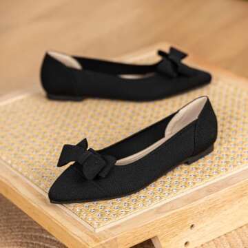 AHZEHRSE Women's Comfortable Ballet Flats for Effortless Style