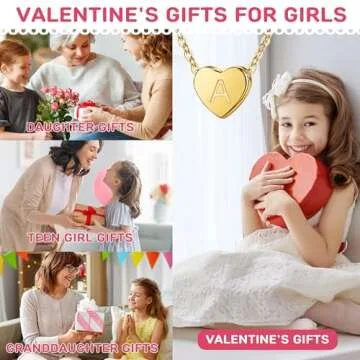Adorable J Initial Necklace for Girls - Heart Pendant Gift