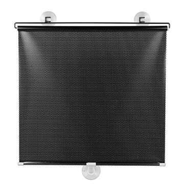 Exterior Roller Shade, Blackout Blind Shade with Suction Cups Temporary Portable Window Cover Curtain