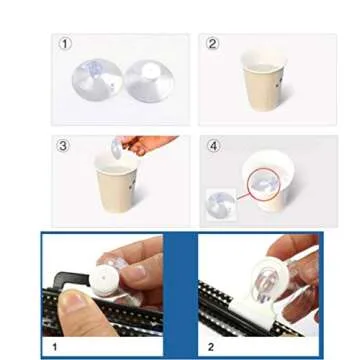 Exterior Roller Shade, Blackout Blind Shade with Suction Cups Temporary Portable Window Cover Curtain