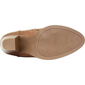 Cambridge Select Women's Closed Toe Lace-up Chunky Stacked Heel Over The Knee Boot,6 B(M) US,Tan PU