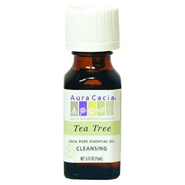 Aura Cacia Tea Tree Cleansing Essential Oil, 0.5 Fluid Ounce Box - 3 per case.