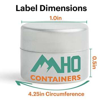 MHO Containers | Pearlized Plastic Cosmetic Jars - Double-Walled Screw-on Refillable 7 gram/0.25oz - Set of 50 (Pearl)
