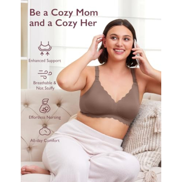 MomCozy Nursing Bra - Wireless & Seamless Support for Moms