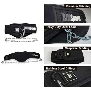 Dip Belt with Chain for Weightlifting - Multifunctional Support