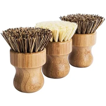 Eco-Friendly 3 Packs Natural Fiber Cleaning Brush Set