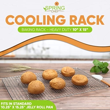 Spring Chef Stainless Steel Cooling Rack | Heavy Duty & Versatile