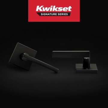 Kwikset Halifax Interior Passage Door Handle, Lever For Closet and Hallway Doors, Reversible Non-Loc...
