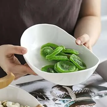 HOMKULA Fruit Bowl for Kitchen Counter - 3 Tier Ceramic Serving Bowls with Metal Stand, Tiered Fruit Basket for Fruit Vegetable Storage, Snack, Nuts, Cake, Dessert, Small & Cute (Gold)