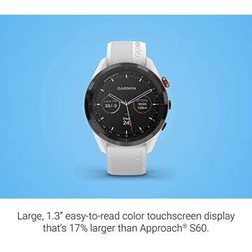 Garmin Approach S62 Golf Watch with Charging Accessories Bundle
