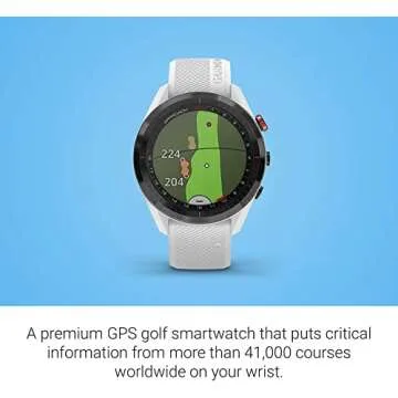Garmin Approach S62 Golf Watch with Charging Accessories Bundle