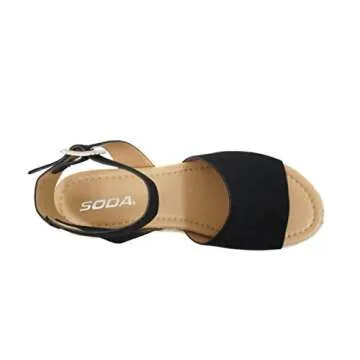 Soda Little Kids Flatform Wedge Open Toe Sandals