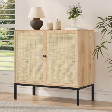 Yechen Rattan Sideboard Cabinet - Modern Bohemian Storage for Any Room