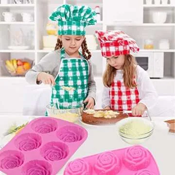 Rose Silicone Cake Tray Molds for Baking and Soaps