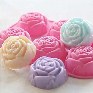 Rose Silicone Cake Tray Molds for Baking and Soaps