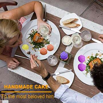 Rose Silicone Cake Tray Molds for Baking and Soaps