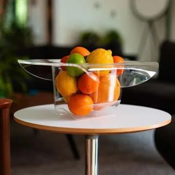 Huang Acrylic Large Clear Cowboy Hat | Perfect for Home Decor, Chips and Dip, Ice Bucket/Cooler, Fruit Bowl, Flower Vase, & More | Durable Construction, Easy to Clean