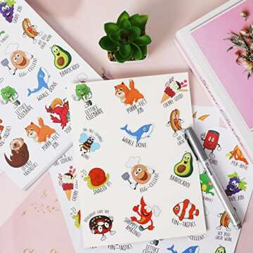 Motivational Punny Rewards Stickers for Classroom Fun