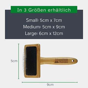 Alcott Bamboo Groom Slicker Brush for Pet Grooming