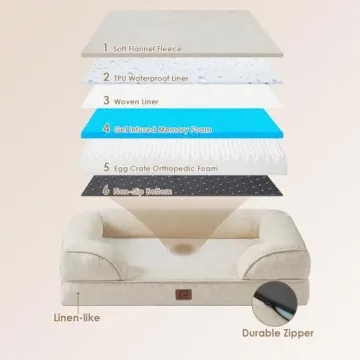 Orthopedic Memory Foam Dog Bed for Small Dogs