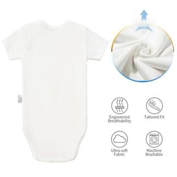 Eorjuek My Siblings Have Paws Bodysuits, Gender Neutral Baby Clothes, Cotton Romper Short Sleeve Infant Outfits Jumpsuit, Newborn Gifts Baby Boy Girl (White, 0-3Months)