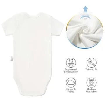 Eorjuek My Siblings Have Paws Bodysuits, Gender Neutral Baby Clothes, Cotton Romper Short Sleeve Infant Outfits Jumpsuit, Newborn Gifts Baby Boy Girl (White, 0-3Months)