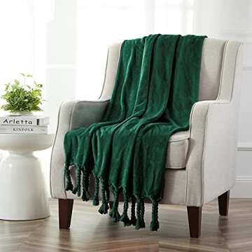 Homiest Cozy Fleece Throw Blanket with Fringe