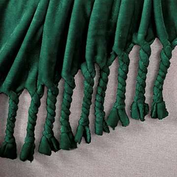 Homiest Cozy Fleece Throw Blanket with Fringe