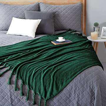 Homiest Cozy Fleece Throw Blanket with Fringe
