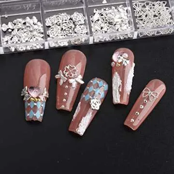 3D Metal Nail Charms for Creative Nail Art & Crafts