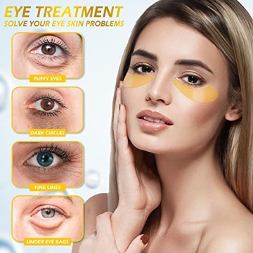 24K Gold Eye Masks for Puffiness and Dark Circles