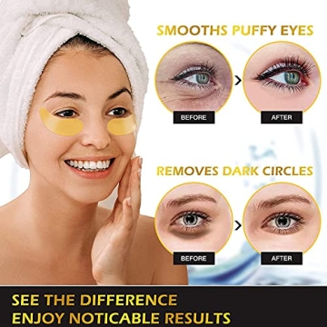 24K Gold Eye Masks for Puffiness and Dark Circles