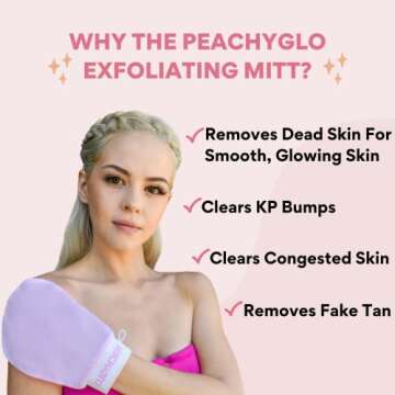 PEACHYGLO Deep Exfoliating Gloves for Smooth Skin