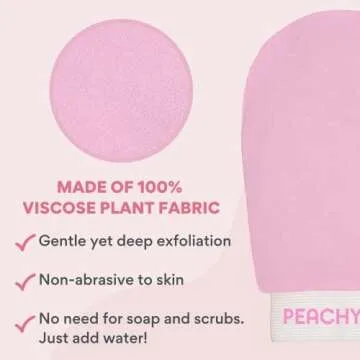 PEACHYGLO Deep Exfoliating Gloves for Smooth Skin