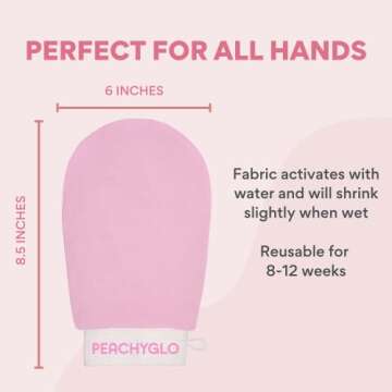 PEACHYGLO Deep Exfoliating Gloves for Smooth Skin