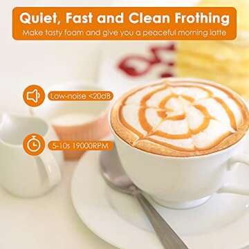 Milk Frother Handheld - Gokilife Electric Whisk Drink Mixer Mini Foam Maker Hand Foamer for Bulletproof Coffee, Latte, Cappuccino, Hot Chocolate, Protein Powder (Sliver01)