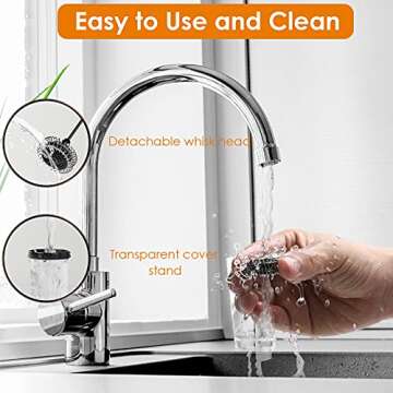 Milk Frother Handheld - Gokilife Electric Whisk Drink Mixer Mini Foam Maker Hand Foamer for Bulletproof Coffee, Latte, Cappuccino, Hot Chocolate, Protein Powder (Sliver01)