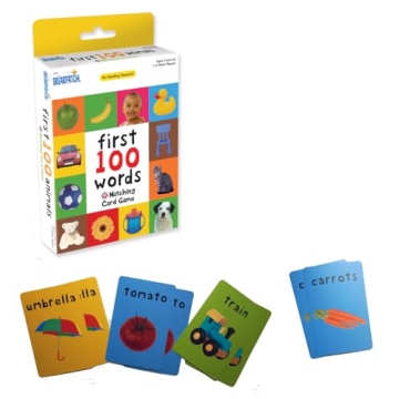 Briarpatch First 100 Words Matching, Kids Early Learning Card Game Activities, Travel Game for Presc...