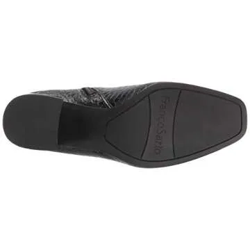 Franco Sarto Womens Tribute Knee High Heeled Boot Black Stretch Croco 8 M