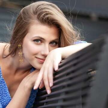 Fashion Bow Earrings for Women Trendy Ribbon Drop Dangle Earrings Statement Jewelry, Gold/Silver Gol...